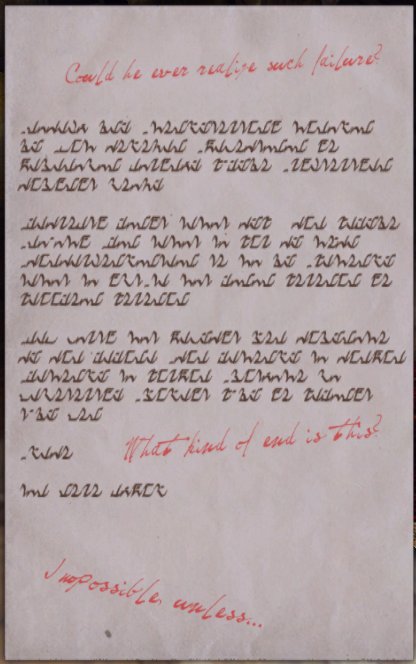 Immagine della lettera di Kadish